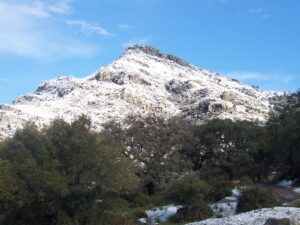 El Pichacho nevado en Alcala de los Gazules