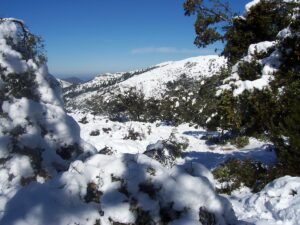 El Pichacho nevado en Alcala de los Gazules